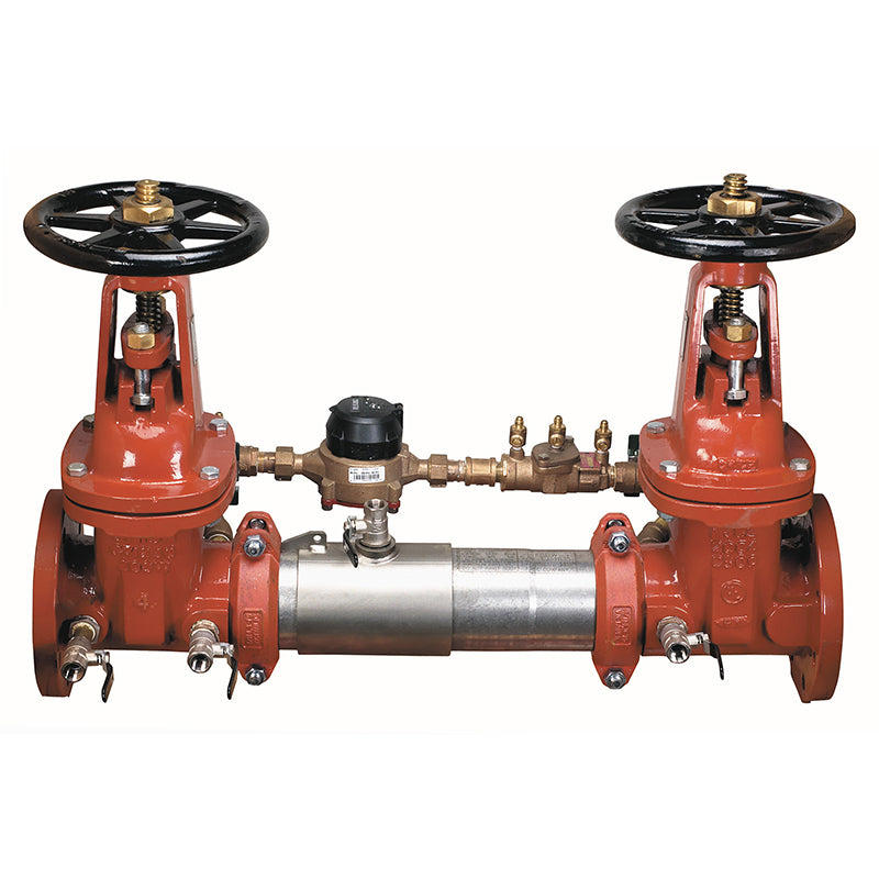 Ames® 6" LFC300-DOSY-C Colt Double Check Detector Assembly, Lead-Free, Domestic OSY Shutoffs, Tri-Link Checks, Cubic Feet Meter