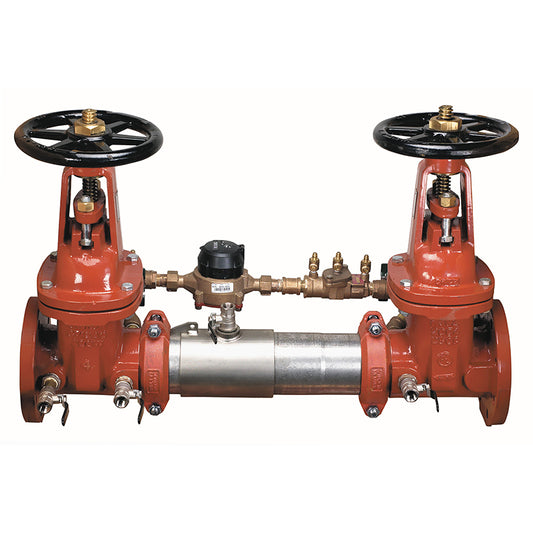 Ames® 6" LFC300-DOSY-C Colt Double Check Detector Assembly, Lead-Free, Domestic OSY Shutoffs, Tri-Link Checks, Cubic Feet Meter