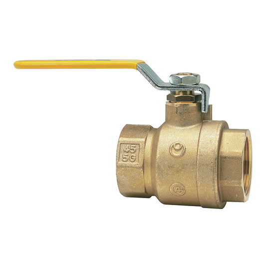 Watts® 1/4" FBV-3C 2-Piece Full Port Brass Ball Valve, Female NPT End Connection, Lever Handle
