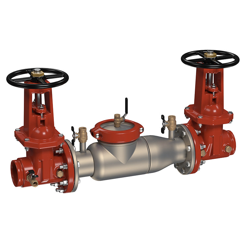 Ames® 4" 2000SS-DOSY-GXG  Double Check Valve Assembly,  Domestic OSY Shutoffs, Grooved Inlet x Grooved Outlet, Cam-Check Valves