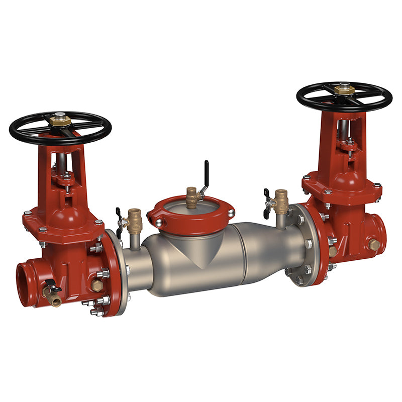 Ames® 6" 2000SS-DOSY-GXG  Double Check Valve Assembly,  Domestic OSY Shutoffs, Grooved Inlet x Grooved Outlet, Cam-Check Valves