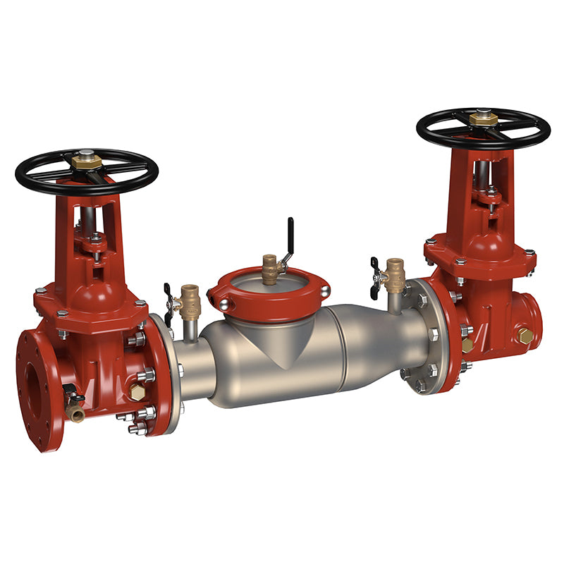 Ames® 6" 2000SS-DOSY-FXG Double Check Valve Assembly, Domestic OSY Shutoffs, Flanged Inlet x Grooved Outlet, Cam-Check Valves