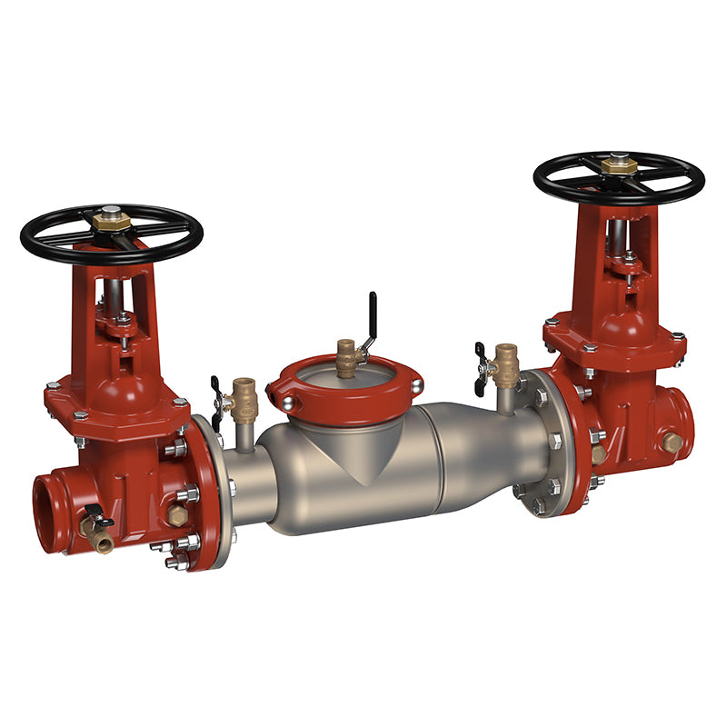 Ames® 8" 2000SS-DOSY-GXG  Double Check Valve Assembly,  Domestic OSY Shutoffs, Grooved Inlet x Grooved Outlet, Cam-Check Valves