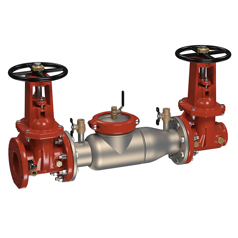 Ames® 8" 2000SS-DOSY-FXG Double Check Valve Assembly, Domestic OSY Shutoffs, Flanged Inlet x Grooved Outlet, Cam-Check Valves