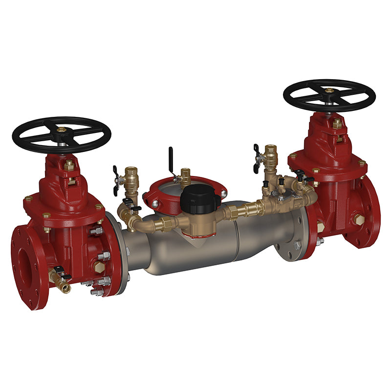 Ames® 3" 3000SS-NRS-CFM Double Check Detector Assembly,  NRS Shutoffs, Cam-Check Valves, Cubic Feet Meter