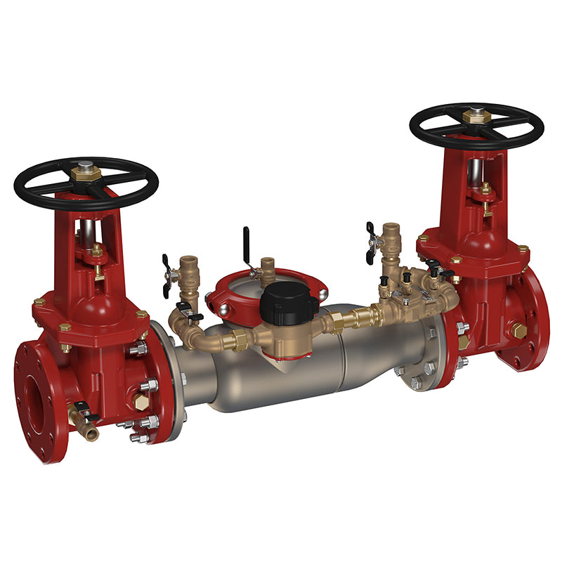 Ames® 12" 3000SS-DOSY-LM Double Check Detector Assembly, Domestic OSY Shutoffs, Cam-Check Valves, Less Meter