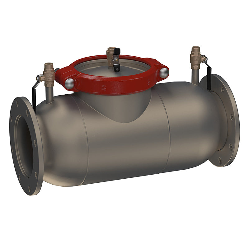 Ames® 4" 2000SS-SR-LG Double Check Valve Assembly, Less Shutoff, Cam-Check Valves, Red Silicone Internals