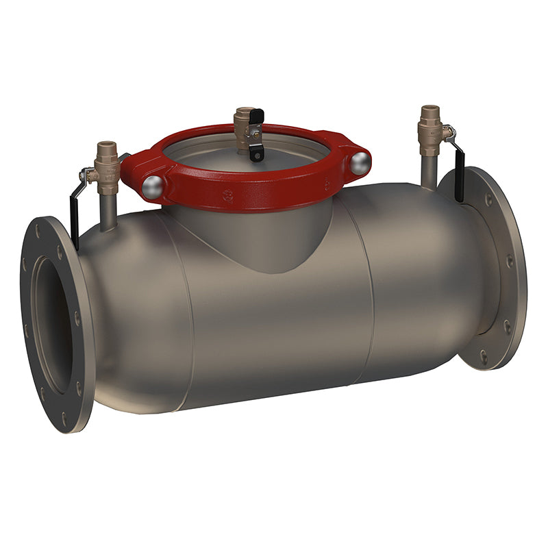 Ames® 6" 2000SS-SR-LG Double Check Valve Assembly, Less Shutoff, Cam-Check Valves, Red Silicone Internals