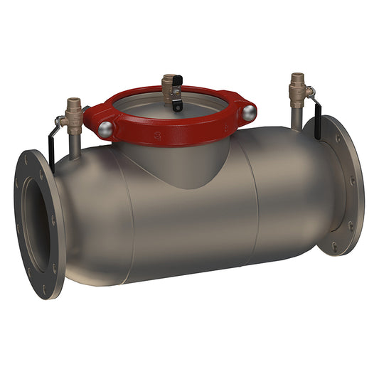 Ames® 6" 2000SS-SR-LG Double Check Valve Assembly, Less Shutoff, Cam-Check Valves, Red Silicone Internals