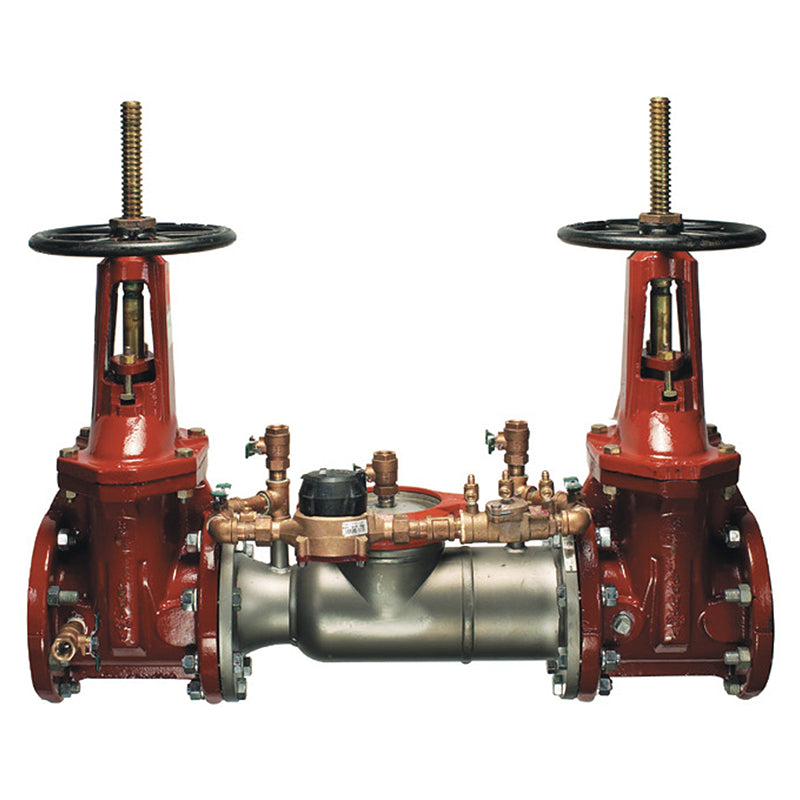 Ames® 10" 3000SS-DOSY-CFM Double Check Detector Assembly, Domestic OSY Shutoffs, Cam-Check Valves, Cubic Feet Meter