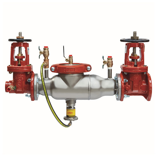 Ames® 3" 4000SS-DOSY-GXF Reduced Pressure Zone Assembly, Domestic OSY Shutoffs, Grooved Inlet x Flanged Outlet, Cam-Check Valves