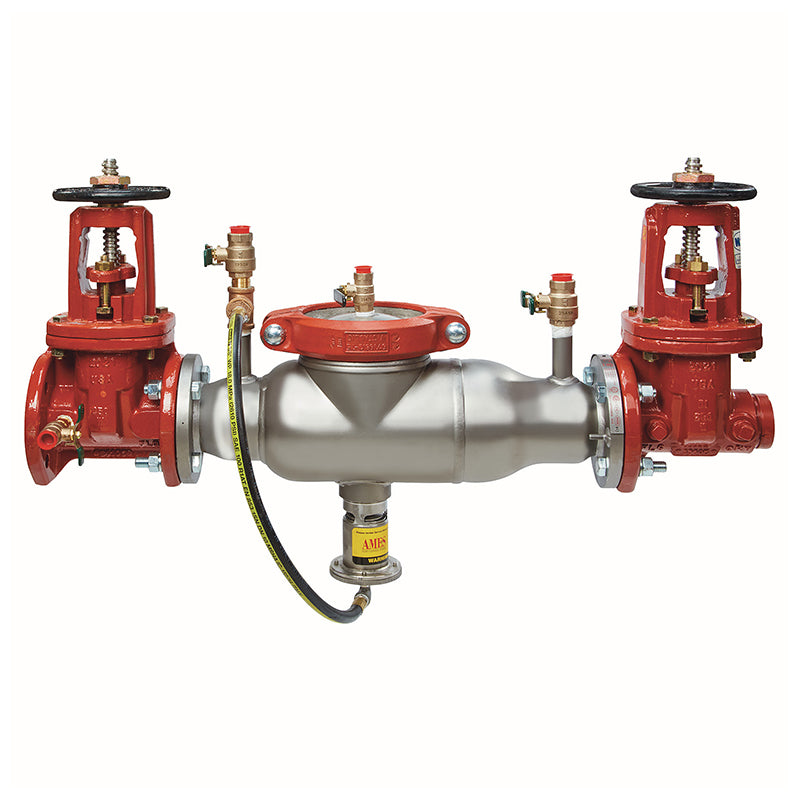 Ames® 3" 4000SS-DOSY-FXG Reduced Pressure Zone Assembly, Domestic OSY Shutoffs, Flanged Inlet x Grooved Outlet, Cam-Check Valves