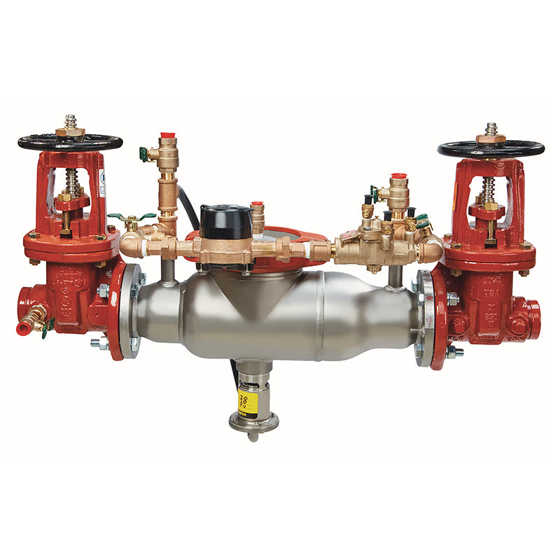 Ames® 3" 5000SS-DOSY-GXG-GPM Reduced Pressure  Detector Assembly, Domestic OSY Shutoffs, Grooved Inlet x Grooved Outlet, Cam-Check Valves, Gallons/Minute Meter