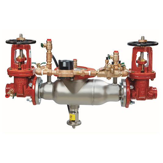 Ames® 6" 5000SS-DOSY-GXG-CFM Reduced Pressure  Detector Assembly, Domestic OSY Shutoffs, Grooved Inlet x Grooved Outlet, Cam-Check Valves, Cubic Feet Meter