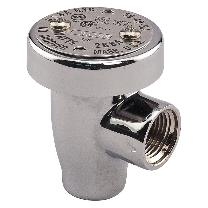 Watts® 1/4" LF288AC Anti-Siphon Vacuum Breaker, Lead-Free,  Polished Chrome Finish