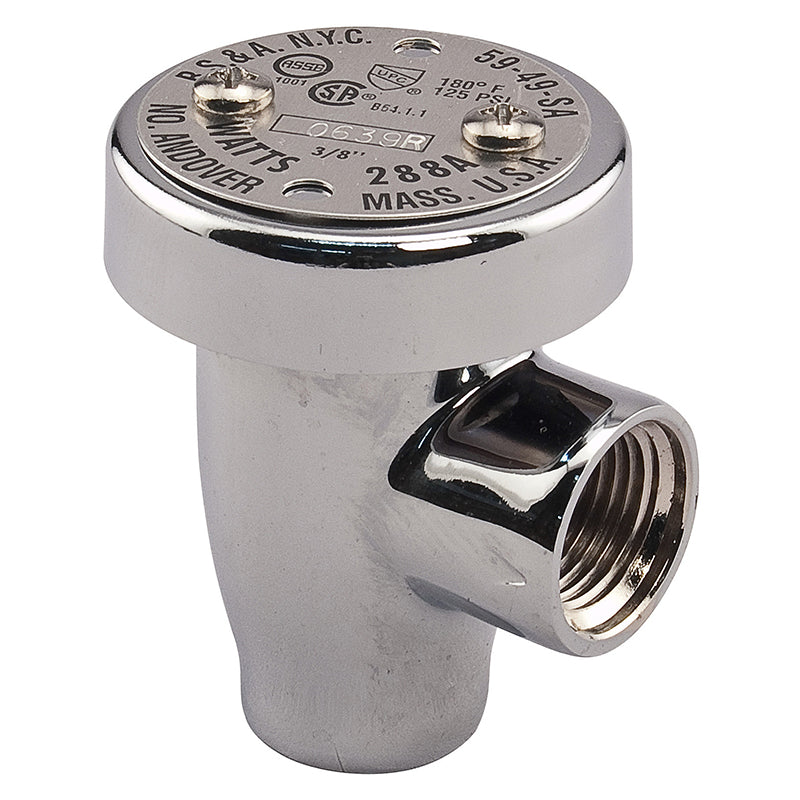 Watts® 3/8"  LF288AC Anti-Siphon Vacuum Breaker, Lead-Free,  Polished Chrome Finish