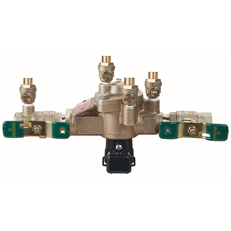 Watts® 1/2" D009-QT-FS Bronze Reduced Pressure Zone Assembly, Domestic Quarter Turn Shutoff Valves, Flood Sensor