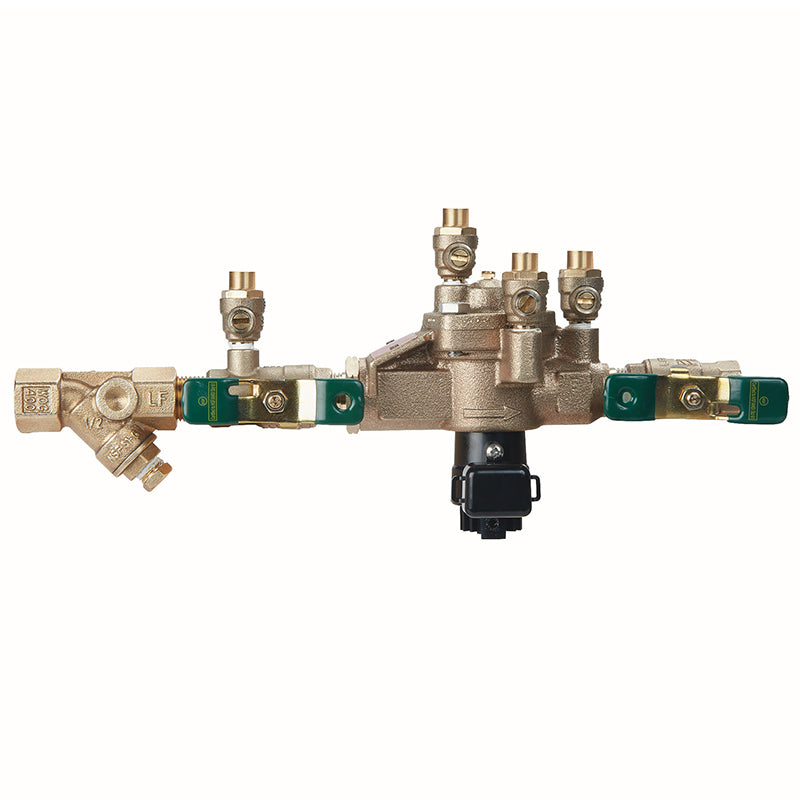 Watts® 1/2" LF009-QT-S-FS Reduced Pressure Zone Assembly, Lead-Free, Quarter Turn Shutoff Valves, Strainer, Flood Sensor
