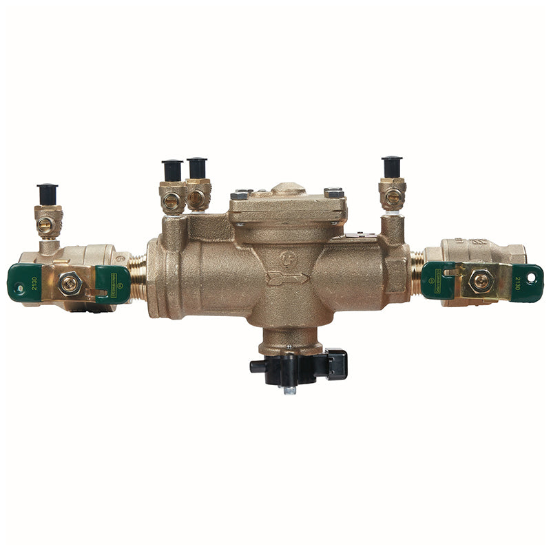 Watts® 1" LF009M2-PC-QT-FS Reduced Pressure Zone Assembly, Lead-Free, Quarter Turn Shutoff Valves, Internal Polymer Coating, Flood Sensor