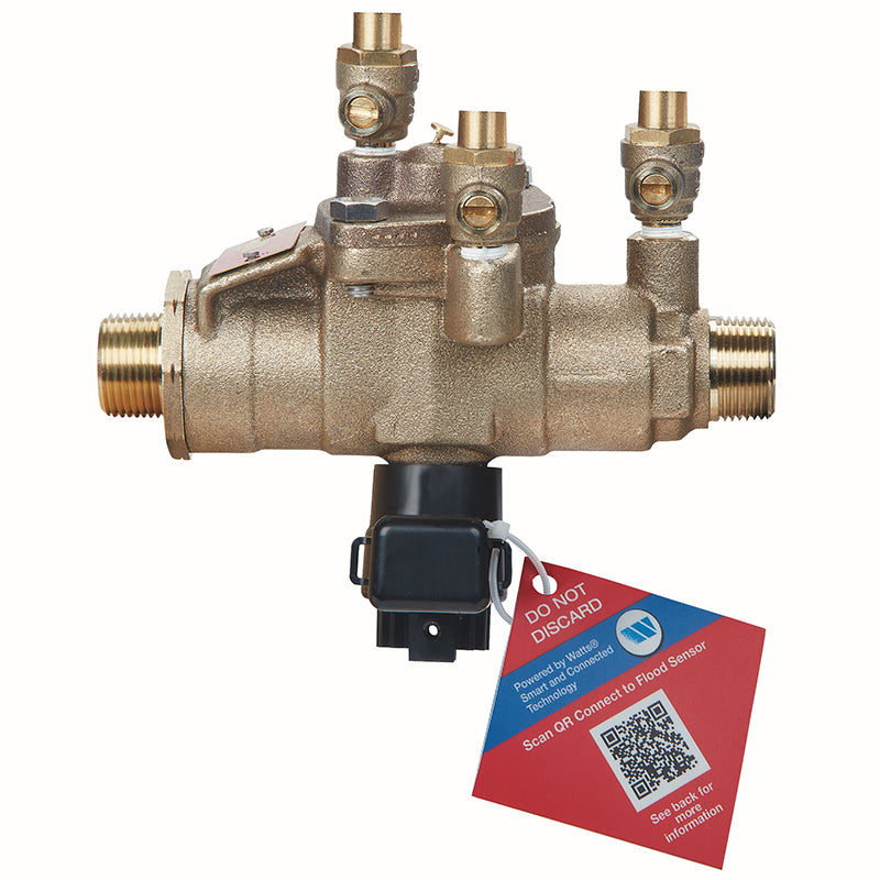 Watts® 3/4" LF009M3-LF-FS Reduced Pressure Zone Assembly, Lead-Free, Less Shutoff Valves, Flood Sensor