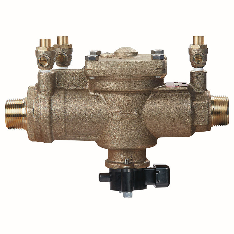 Watts® 1" LF009M2-LF-FS Reduced Pressure Zone Assembly, Lead-Free, Less Shutoff, Flood Sensor