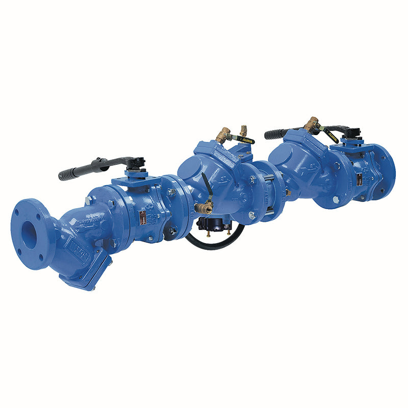 Watts® 4" LF909-QT-S-FDA-FS Reduced Pressure Zone Assembly, Lead-Free, ArmorTek Coating, Quarter Turn Shutoff Valves, FDA Epoxy Coated Strainer, Flood Sensor