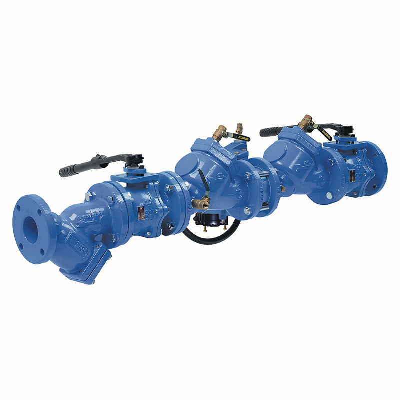 Watts® 8" LF909M1-QT-S-FDA-FS Reduced Pressure Zone Assembly, Lead-Free, ArmorTek Coating, Quarter Turn Shutoffs, FDA Epoxy Coated Strainer, Flood Sensor