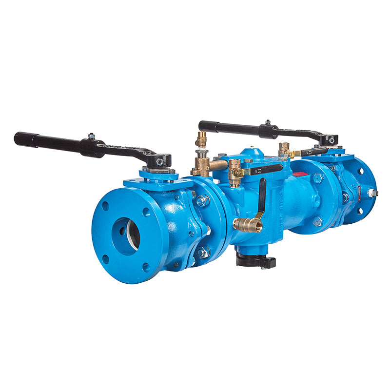 Watts® 2 1/2" LF009-QT-FDA-FS Reduced Pressure Zone Assembly, Lead-Free, FDA Quarter Turn Shutoff Valves, ArmorTek Coating, Flood Sensor