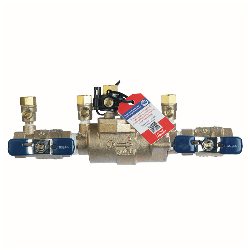 Febco® 3/4" 850-QT-FZ Bronze Double Check Valve Assembly, Quarter Turn Shutoff, Small Diameter, Freeze Sensor