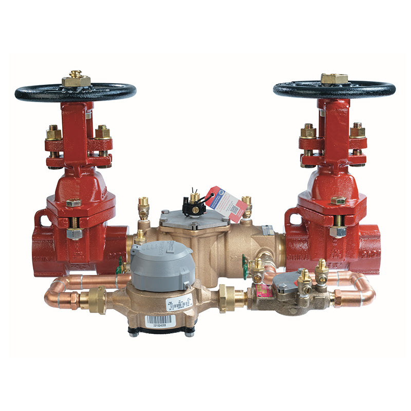 Watts® 2" 007M1DCDA-OSY-CFM-FZ Bronze Double Check Detector Assembly,  OSY Shutoff, Single Top Entry, Cubic Feet Meter