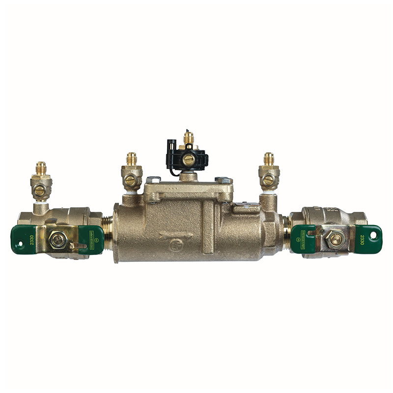 Watts® 1" 007M1-QT-SH-FZ Bronze Double Check Valve Assembly,  Quarter Turn Shutoff, Stainless Steel Handle, Single Top Entry, Freeze Sensor
