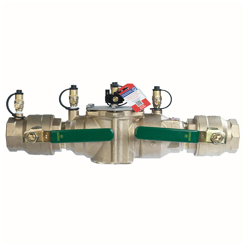 Watts® 2" 007M1-QT-CT-FZ  Bronze Double Check Valve Assembly, Quarter Turn Shutoff, Cap and Tether, Single Top Entry, Freeze Sensor