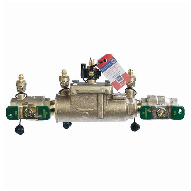 Watts® 1" 007M1-QT-CT-FZ Bronze Double Check Valve Assembly, Quarter Turn Shutoff, Cap and Tether, Single Top Entry, Freeze Sensor