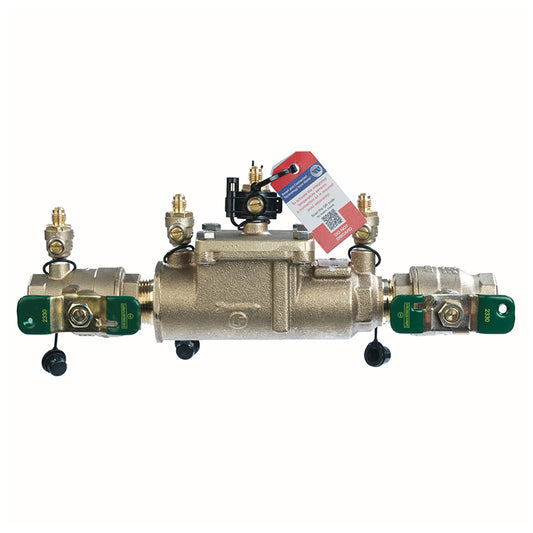 Watts® 1" 007M1-QT-CT-FZ Bronze Double Check Valve Assembly, Quarter Turn Shutoff, Cap and Tether, Single Top Entry, Freeze Sensor