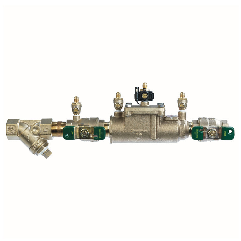 Watts® 1" LF007M1-QT-S-FZ Double Check Valve Assembly, Lead-Free, Quarter Turn Shutoff, Strainer, Single Top Entry, Freeze Sensor