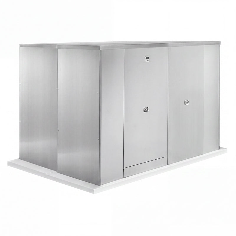 Safe-T-Cover™ Standard Enclosure w/ Heater, 4 Door, 174"L x 90"H x 40"W, Slate Gray
