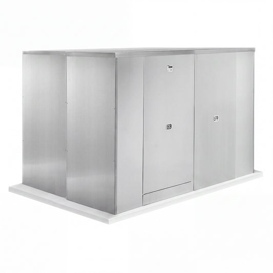 Safe-T-Cover™ Standard Enclosure w/ Heater, 4 Door, 174"L x 90"H x 40"W, Slate Gray