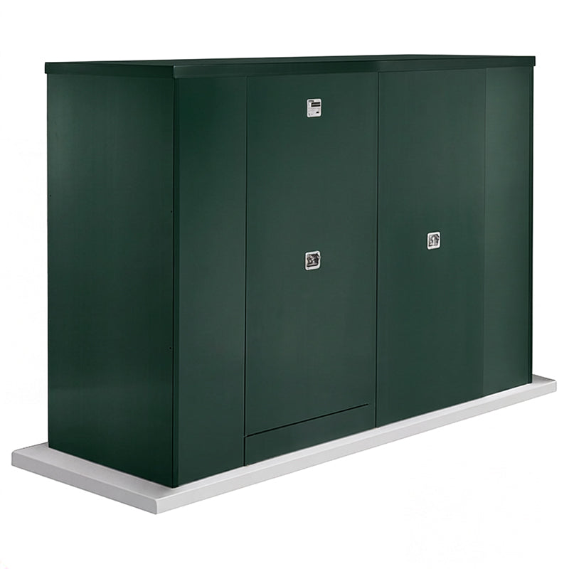 Safe-T-Cover™ Standard Enclosure w/ Heater, 4 Door, 174"L x 78"H x 40"W, Hartford Green