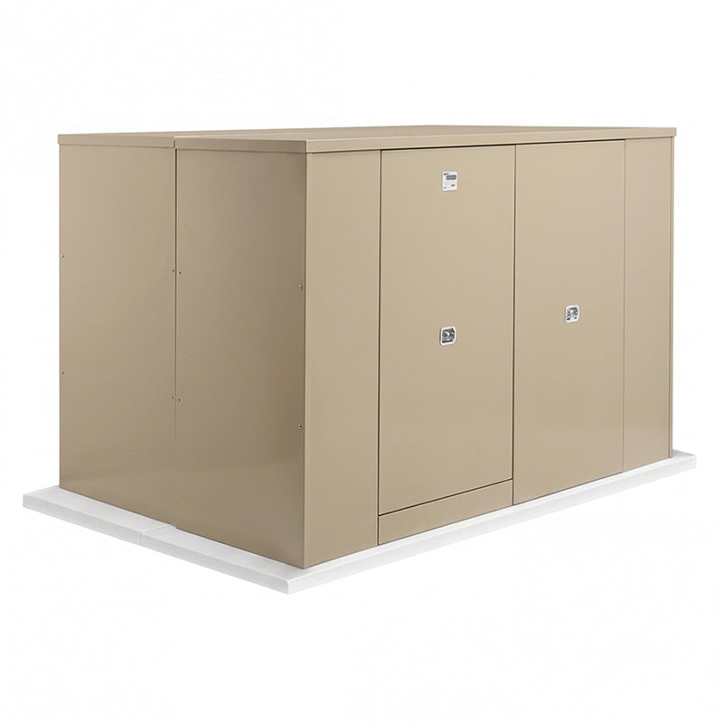Safe-T-Cover™ Standard Enclosure w/ Heater, 4 Door, 174"L x 90"H x 90"W, Sierra Tan