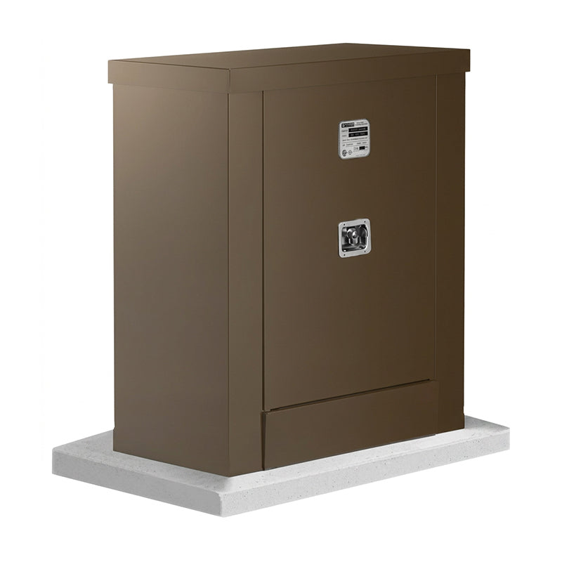 Safe-T-Cover™ Standard Enclosure w/ Heater, Lift Up Roof, 32"L x 38"H x 15"W, Military Brown