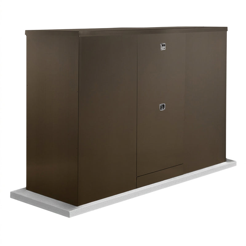 Safe-T-Cover™ Standard Enclosure w/ Heater, 2 Door, 72"L x 38"H x 22"W, Military Brown