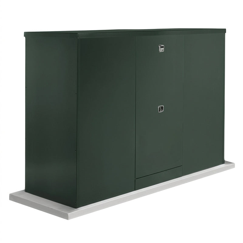 Safe-T-Cover™ Standard Enclosure w/ Heater, 2 Door, 86"L x 54"H x 26"W, Hartford Green