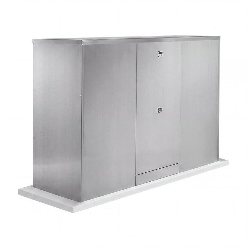 Safe-T-Cover™ Standard Enclosure w/ Heater, 2 Door, 100"L x 56"H x 36"W, Slate Gray