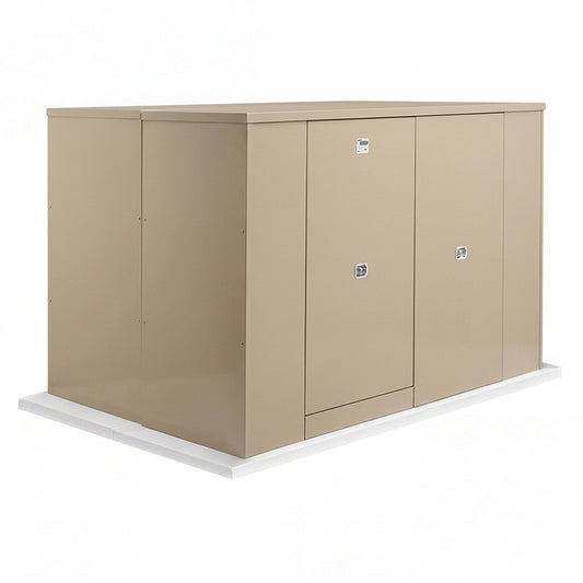 Safe-T-Cover™ Standard Enclosure w/ Heater, 4 Door, 144"L x 78"H x 90"W, Sierra Tan