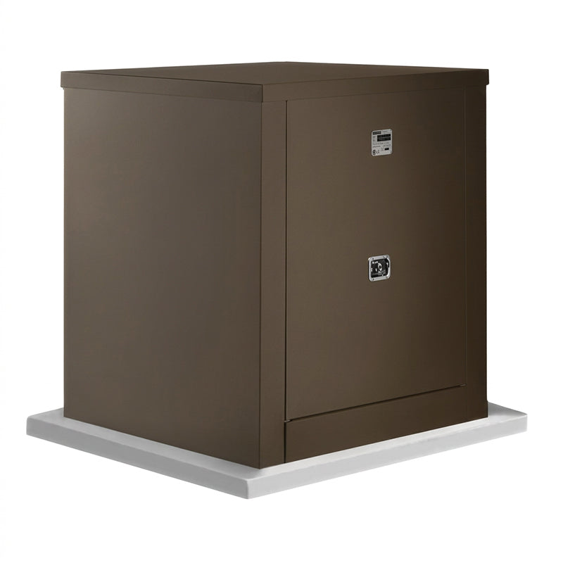 Safe-T-Cover™ Standard Enclosure w/ Heater, Lift Up Roof, 48"L x 56"H x 64"W, Military Brown