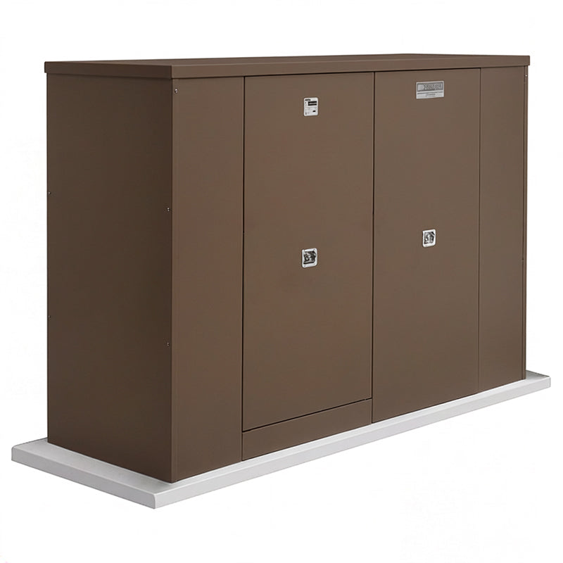 Safe-T-Cover™ Standard Enclosure w/ Heater, 4 Door, 174"L x 78"H x 40"W, Military Brown