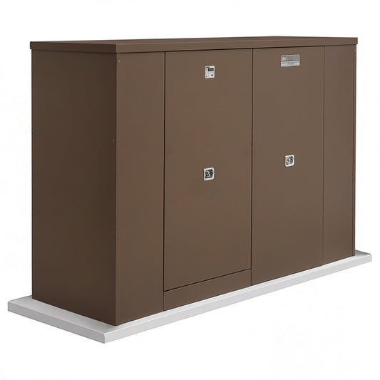 Safe-T-Cover™ Standard Enclosure w/ Heater, 4 Door, 174"L x 78"H x 40"W, Military Brown