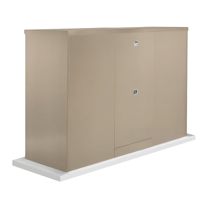 Safe-T-Cover™ Standard Enclosure w/ Heater, 2 Door, 100"L x 56"H x 36"W, Sierra Tan