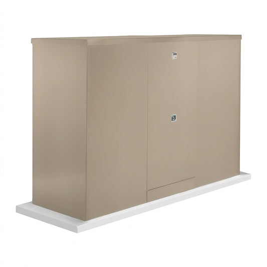 Safe-T-Cover™ Standard Enclosure w/ Heater, 2 Door, 100"L x 56"H x 36"W, Sierra Tan