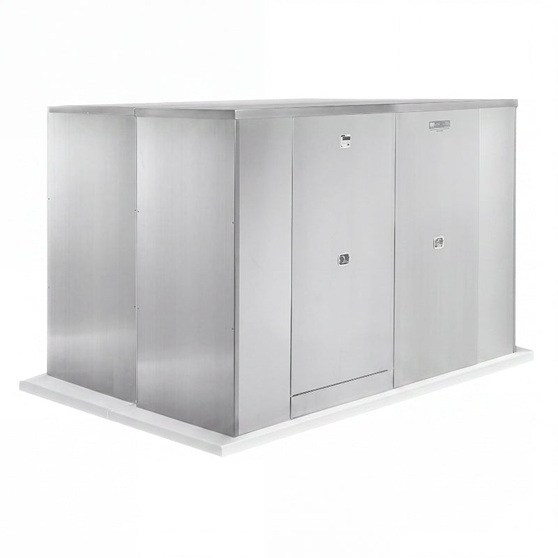 Safe-T-Cover™ Standard Enclosure w/ Heater, 4 Door, 128"L x 64"H x 70"W, Slate Gray